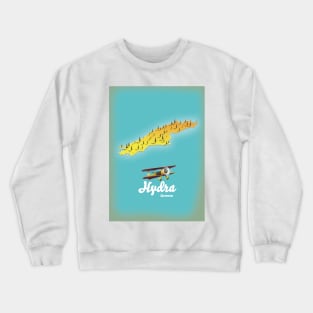 Hydra greece retro map Crewneck Sweatshirt